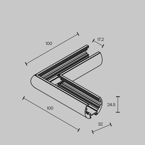 Комплектующие для трековой системы Maytoni Accessories for tracks exility TRAM034CL-R-41W