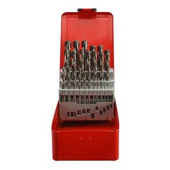 Набор сверл по металлу 1-13мм 25шт DIN338 HSS-G 118° (мет. кейс) H-Tools Pro 214215PRO