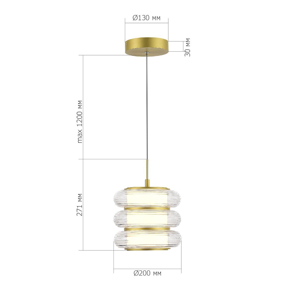 Подвесной светодиодный светильник ST Luce Frittela SL6239.203.03