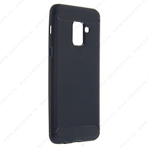 Накладка Carbon 360 силиконовая для Samsung Galaxy A8 A710 2018 синий