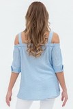 Блузка для беременных 09578 светло-голубой