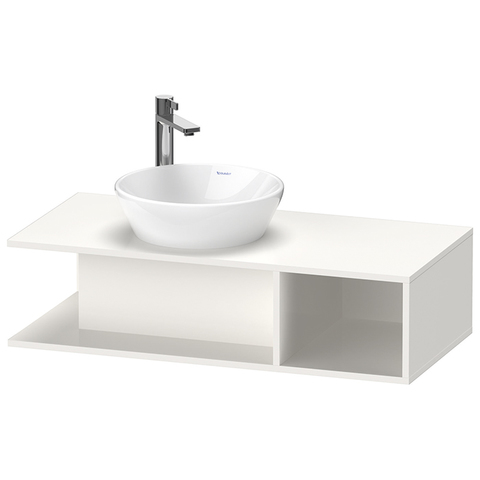 Duravit D-Neo Тумбочка подвесная компакт, 260x1000x480 мм, 1 открытое отделение на правой стороне, цвет: белый высокоглянцевый DE491902222