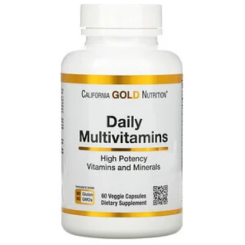 California Gold Nutrition, мультивитамины для ежедневного приема, 60 растительных капсул