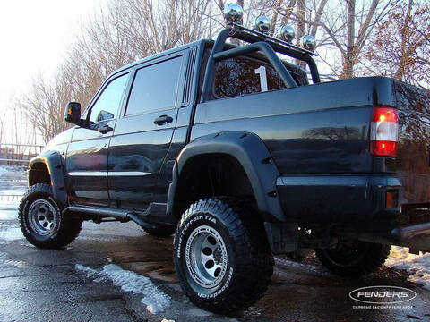 Расширители арок UAZ Patriot Pickup (с наклад. на бампер)