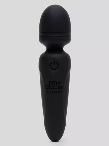 Черный мини-wand Sensation Rechargeable Mini Wand Vibrator - 10,1 см. - Fifty Shades of Grey Fifty Shades of Grey FS-82936