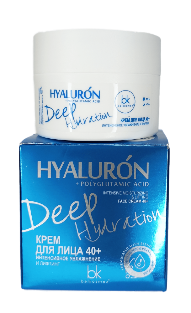 BelKosmex Hialuron Deep Hydration Крем для лица 40+ интенсивное увлажнение лифтинг 48г