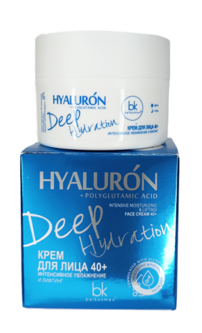 BelKosmex Hialuron Deep Hydration Крем для лица 40+ интенсивное увлажнение лифтинг 48г