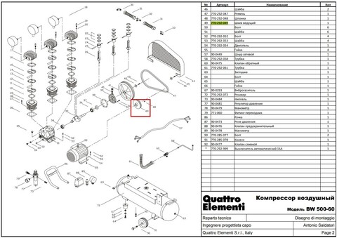 Шкив ведущий QUATTRO ELEMENTI BW-470-60 (770-292-049)