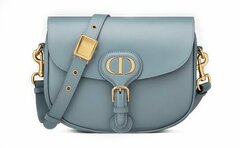 Сумка Dior Bobby, модель среднего формата голубой