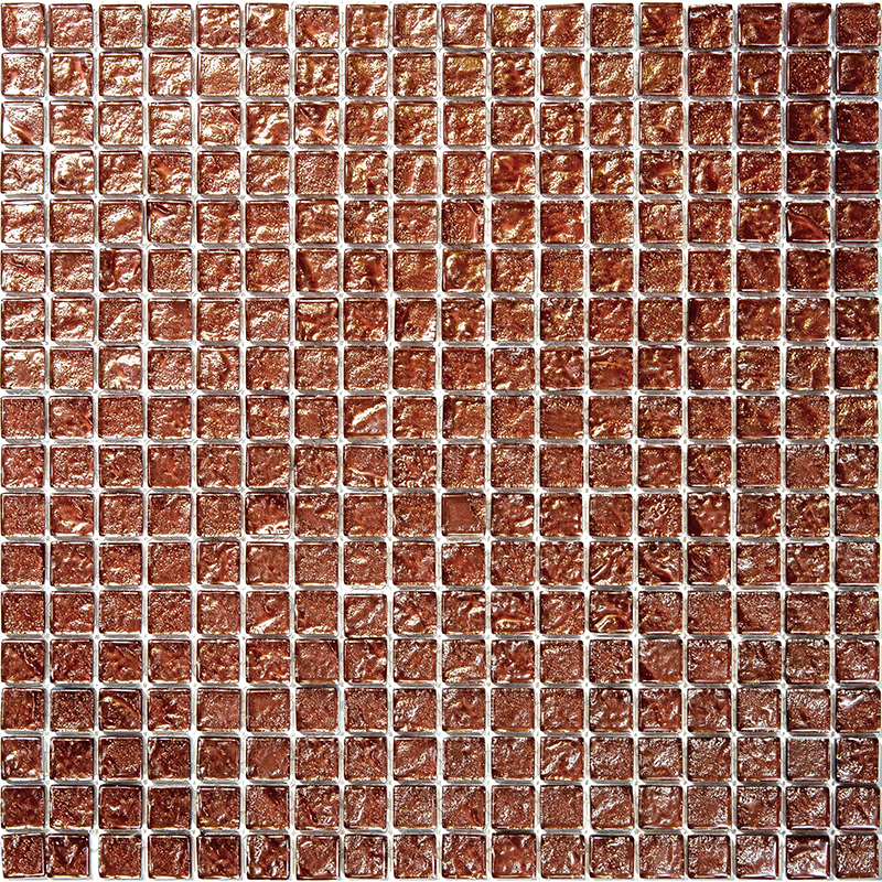 BSA-17-15 Мозаичная плитка из стекла Natural Crystal коричневый квадрат глянцевый