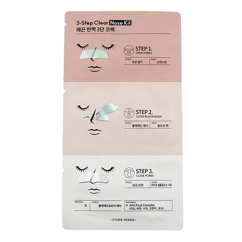 Etude House 3 Step Clear Nose Kit набор для удаления черных точек