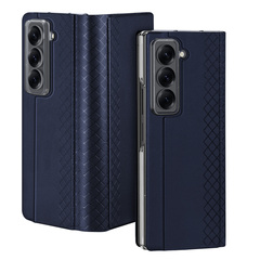 Чехол синего цвета из искусственной кожи от Dux Ducis для смартфона Samsung Z Fold SE (W25), серия Bril Series Case