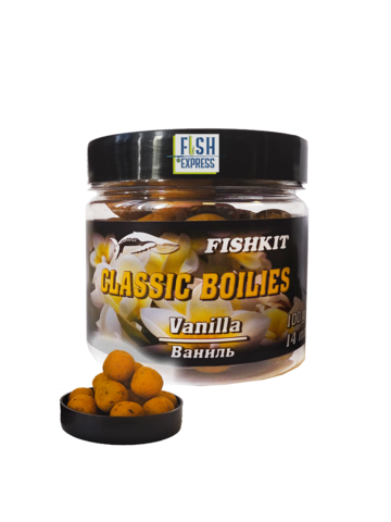 Бойлы FISHKIT Classic вареные тонущие 14мм 100гр. Ваниль