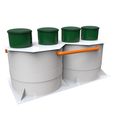 Станция биологической очистки Коло Веси Kolo Vesi 30/ 6000 л. в сутки / до 30 чел. / самотечный сброс (2000x4000x2081см;520кг;) - арт.560171