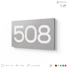 Номер на дверь 508, табличка на дверь для офиса, квартиры, кабинета, аудитории, склада, серая 120х70 мм, Айдентика Технолоджи