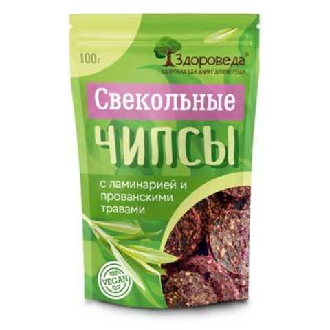 Здороведа свекольные чипсы с ламинарией и прованскими травами 100 г