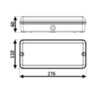 Размеры светового указателя эвакуационного выхода Gemini 3PLED D549 CLR TEST