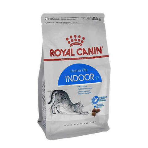 Роял Канин Индор 400 г Royal Canin Indoor 27 для взрослых кошек, живущих в помещении