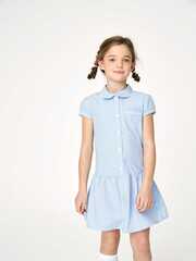 Платье школьное для девочки Next 771-905, Белый, Голубой