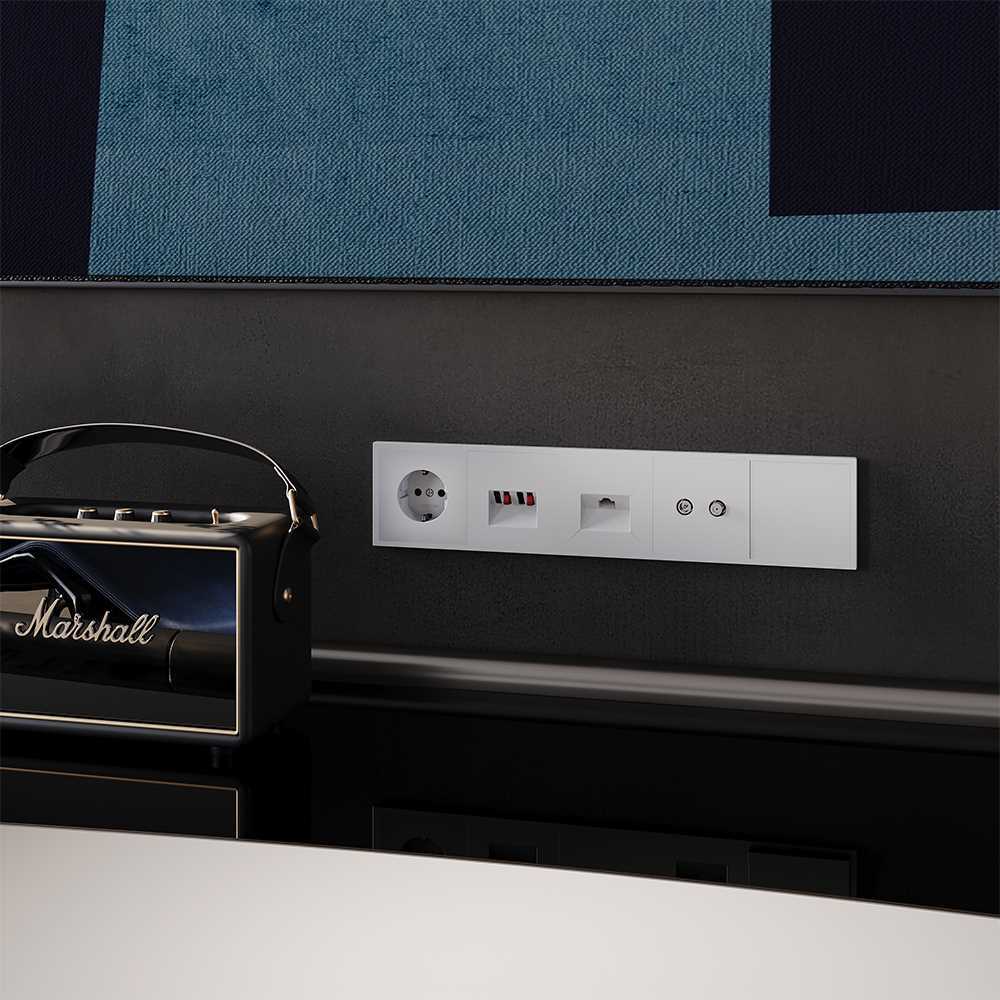 Заглушка Voltum S70 с суппортом, (белый матовый) VLS080102