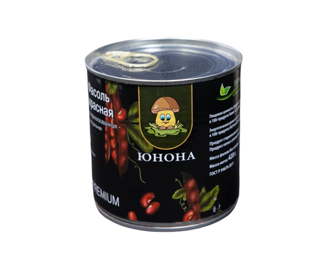 Фасоль красная натуральная 420г ж/б с кольцом Юнона