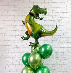 Композиция из воздушных шаров, Зеленый динозавр