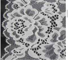 Кружево эластичное белое 23 см