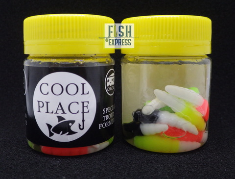 COOL PLACE ЛИЧИНКА(ЗИМА)FLOATING STRETCH цвет MIX 2(двухцветный) 28мм/12шт в банке