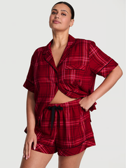 ФЛАНЕЛЕВАЯ ПИЖАМА С ШОРТАМИ
