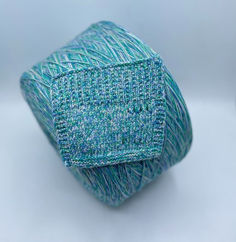 Авторская смотка (пр.Италия) 292м/100гр, Меринос/Вискоза/Полиэстер( люрекс), цвет-Лазурный берег, арт.36490