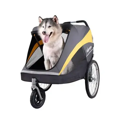 Коляска для собак/животных The Hercules Heavy-Duty Pro Pet Stroller-Bike Trailer, 3-Wheel Foldable Jogging, Hiking, All-Terrain Extra-Large Dog Stroller