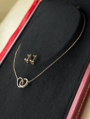 73205- Серьги пусеты CARTIER из серебра 925 пробы в позолоте