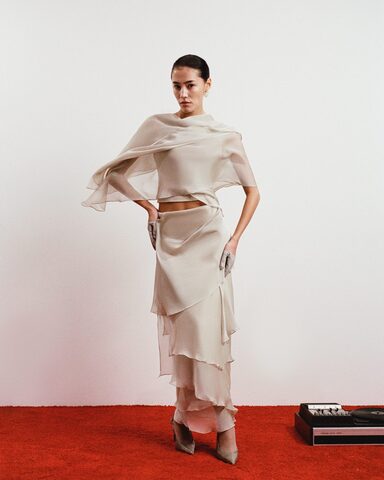 ЮБКА ИЗ ШИФОНА МАКСИ