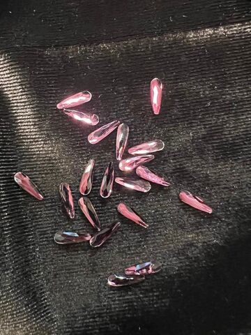 Стеклянные стразы 3*10 мм (25шт)цвет баклажан