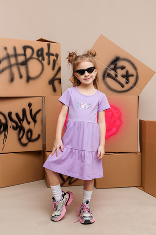 038_БК25 Платье для девочки, фиолетовый