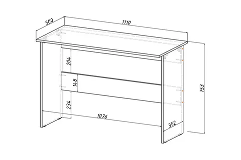 Стол письменный Берг белый