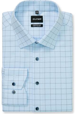 OLYMP LUXOR COMFORT FIT Сорочка широкого кроя в клетку с технологией Non-Iron и сертификацией Oeko-Tex