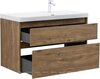 Aquanet 365913 Тумба с раковиной Nova Lite 2.0 100 R 2 ящ. цв. дуб рустикальный (365913)