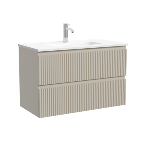 Sancos SNR80/39CE Тумба подвесная SANCOS Snob R 790х390х500, c двумя ящиками оснащенными доводчиками, Beige Soft , арт.SNR80/39CE