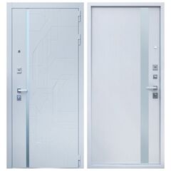 Купить Входная дверь Эверест муар белый ПВХ белый матовый