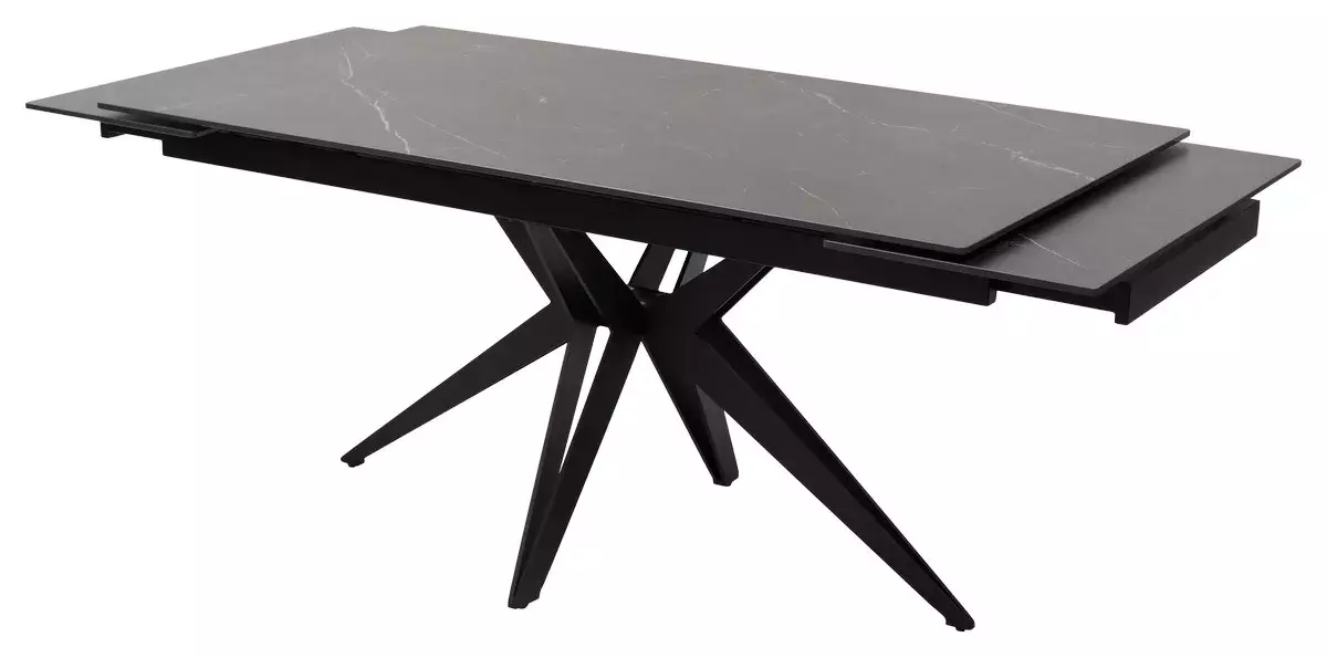 Стол FORIO 160 MATT BLACK MARBLE SOLID CERAMIC / BLACK, DISAUR