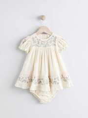 Платье и трусики в комплекте для девочки Next E65-162, Молочный