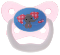 Пустышка PreVent БАБОЧКА, 6-12 месяцев, с крышкой, для девочек (стандарт)