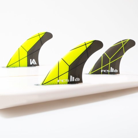 FCS II KA PC Tri Retail Fins Grey/Yellow Medium