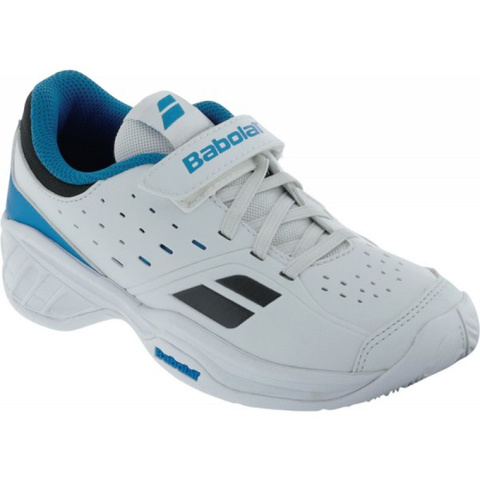 Кроссовки детские Babolat Pulsion BPM Kid Tennis white blue