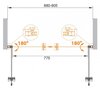 Душевая дверь в нишу Cezares ECO-O-B-2 ECO-O-B-2-80-C-Cr