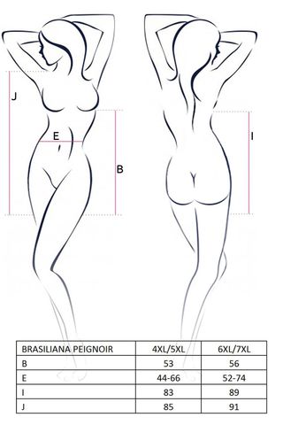 Комплект большого размера Brasiliana Pegnoir Black Passion Size Plus