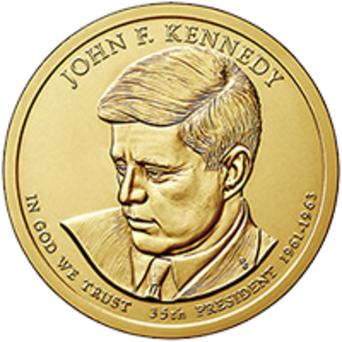 1 доллар 35-й Президент США Джон Кеннеди 2015 год