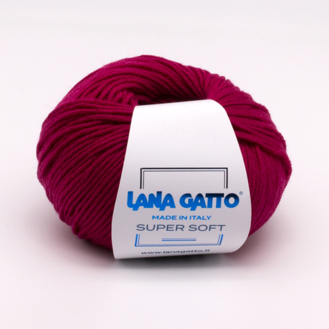 Пряжа Lana Gatto Super Soft 13976 фуксия (уп.10 мотков)
