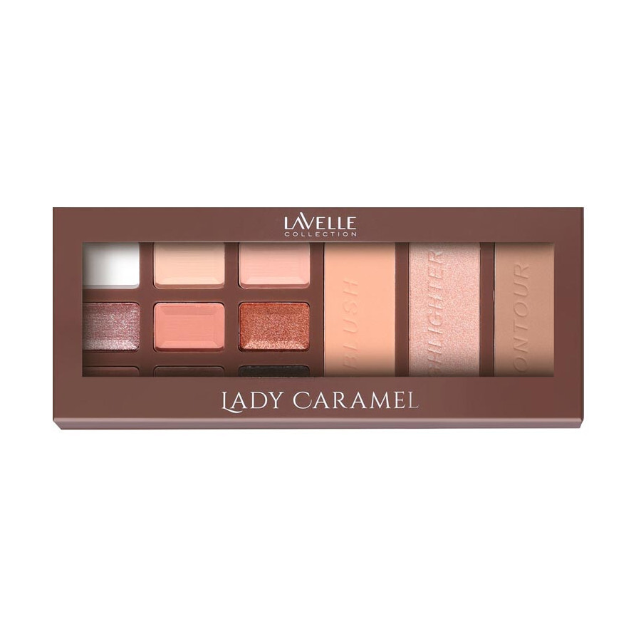 LavelleCollection Палетка для макияжа глаз и лица Lady caramel  тон 02 bonbon  NB LC